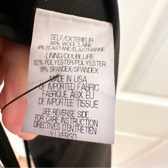 Theory Slim Pencil Skirt in Stretch Wool Black sz 4 - Picture 8 of 8